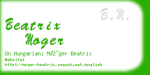 beatrix moger business card